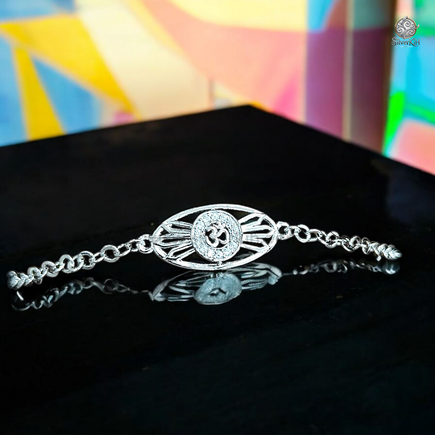 925 Real Silver Rakhi with Om Design (Rakshabandhan Special)
