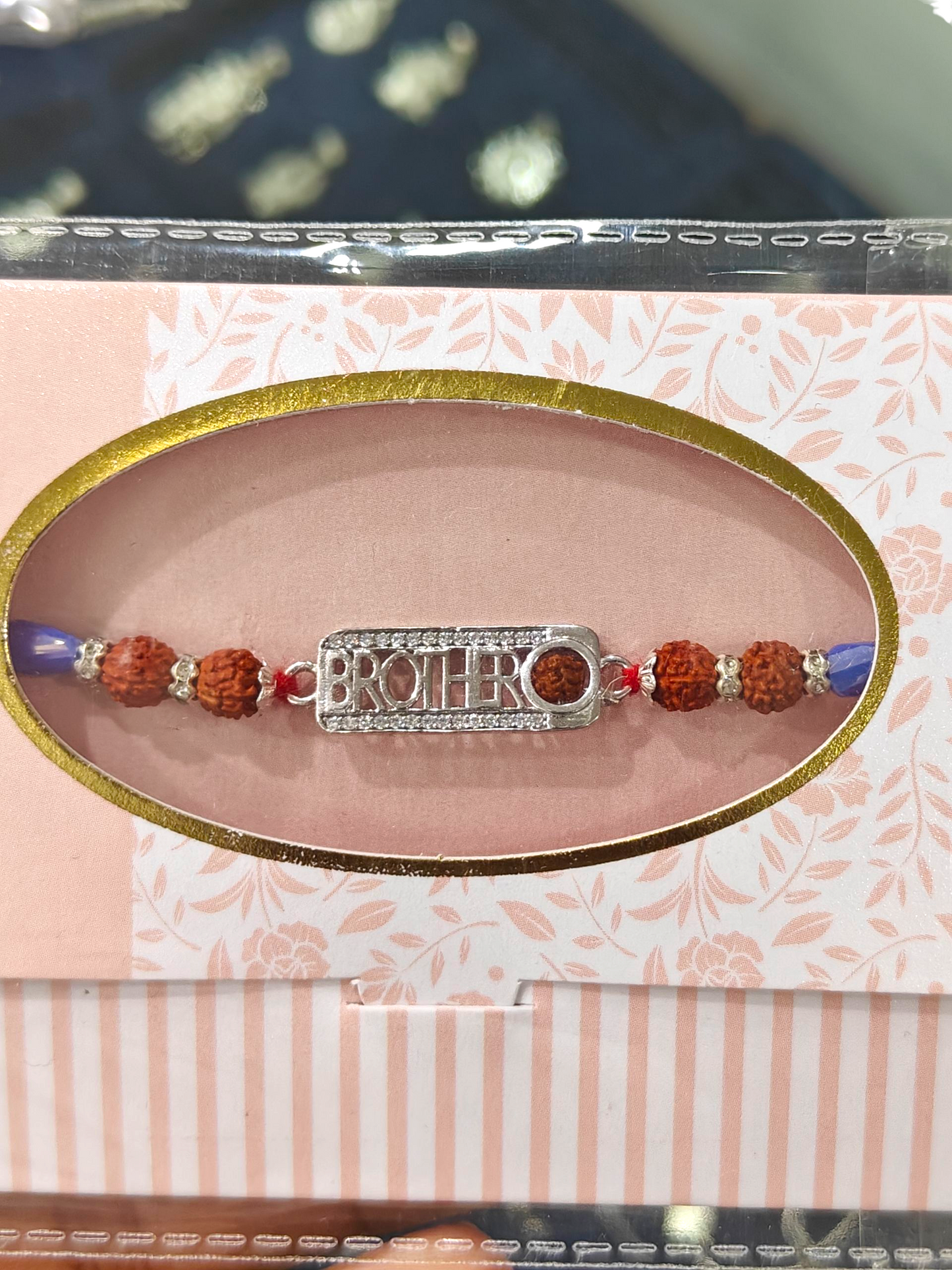 925 Silver Rakhi with Brother Initials