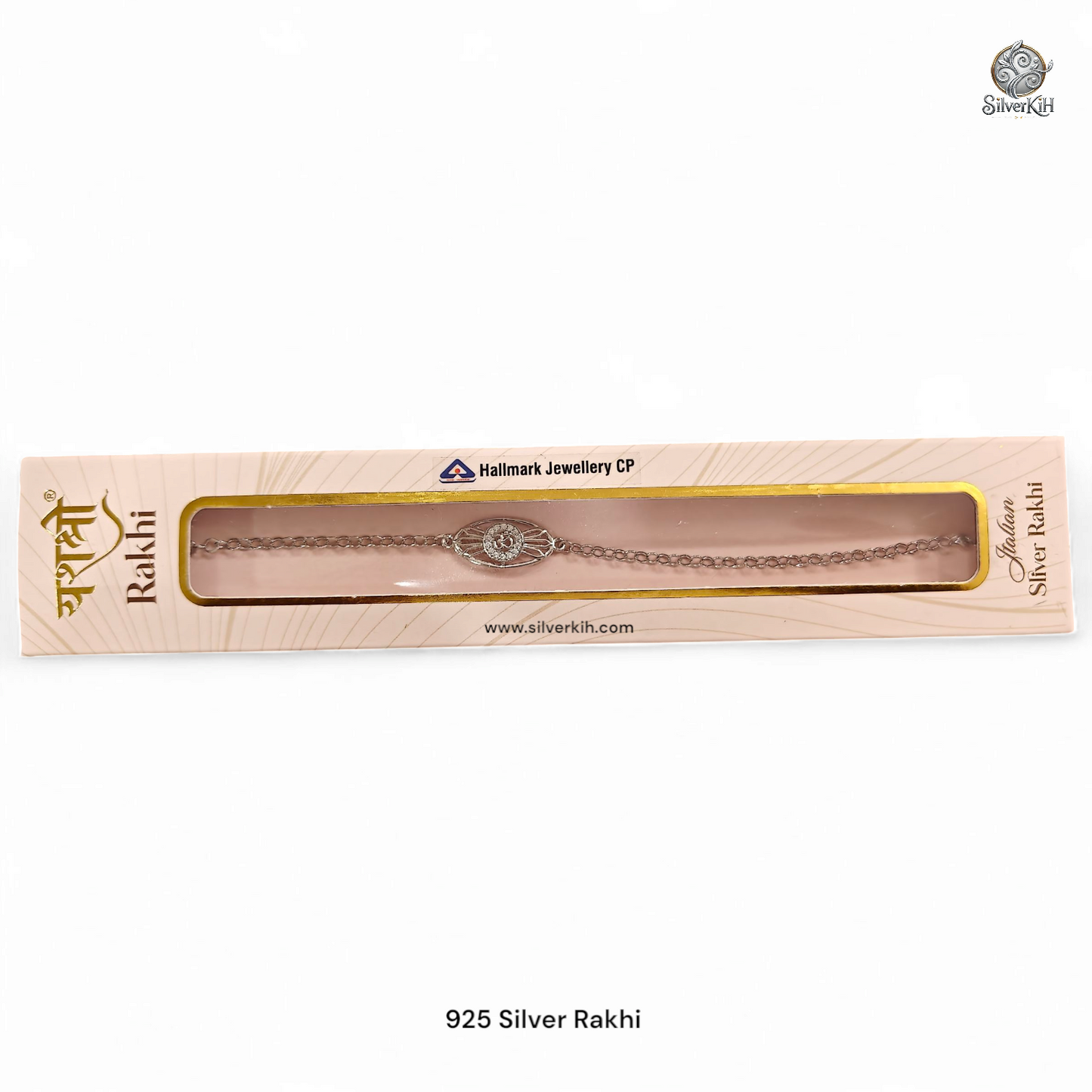 925 Real Silver Rakhi with Om Design (Rakshabandhan Special)