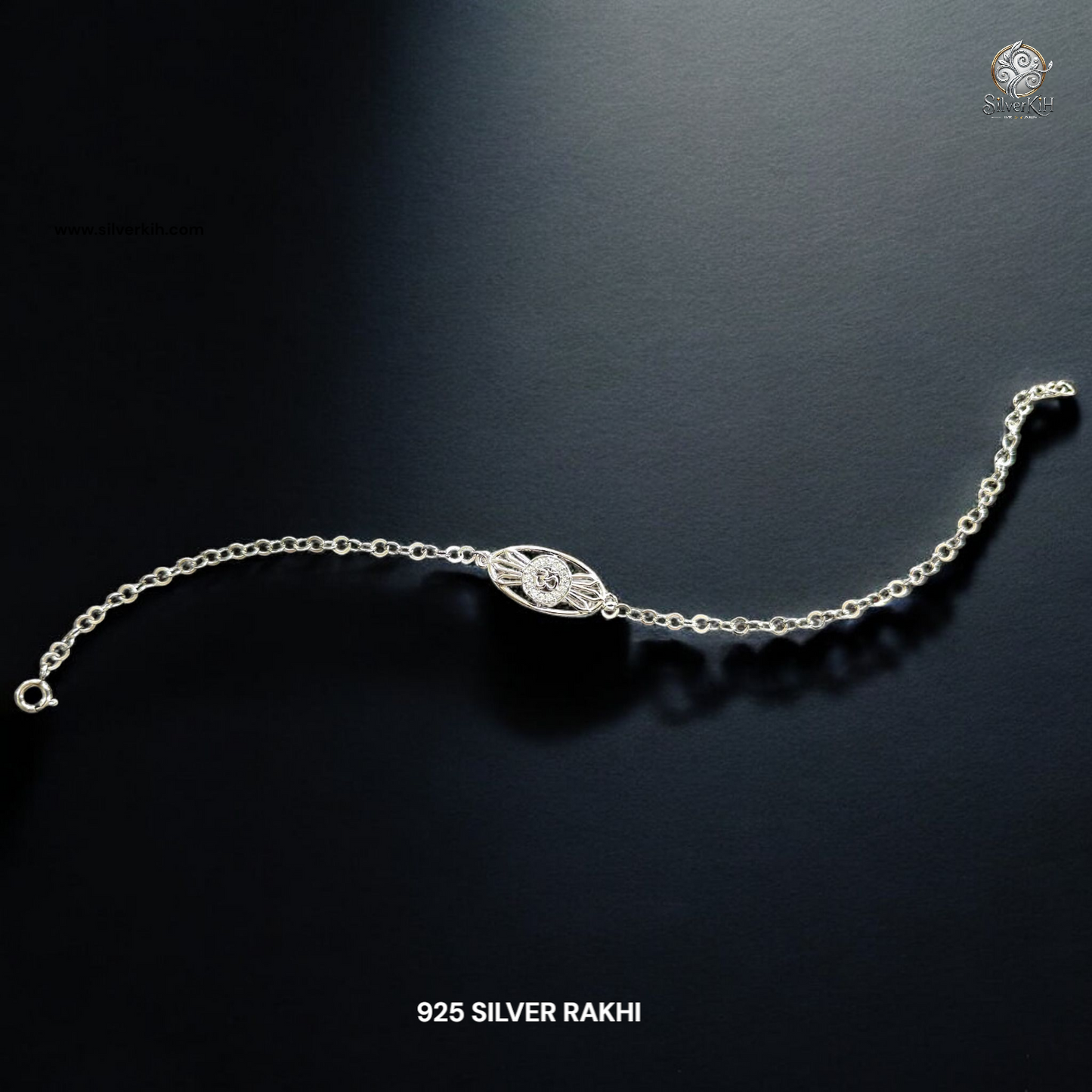 925 Real Silver Rakhi with Om Design (Rakshabandhan Special)