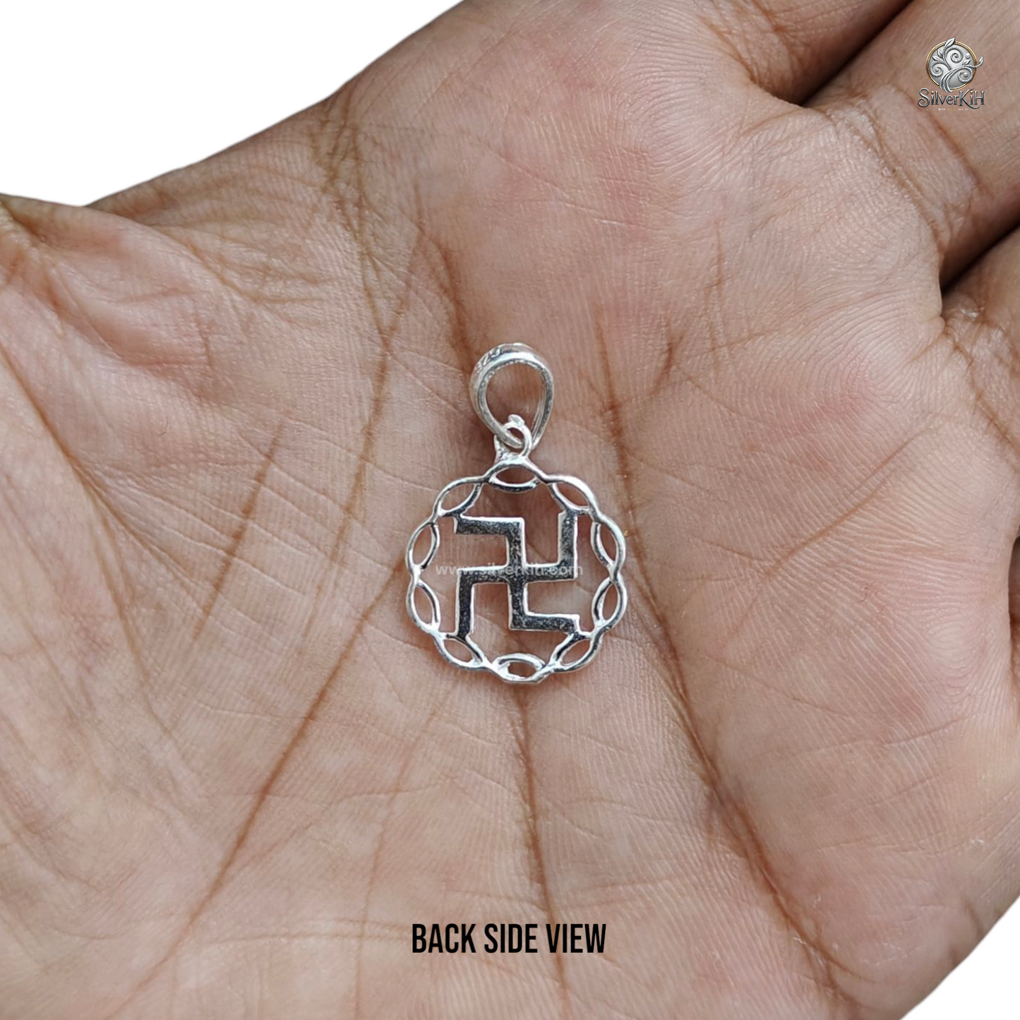 Real 925 Silver Swastik Symbol Locket (Hindu Religion)