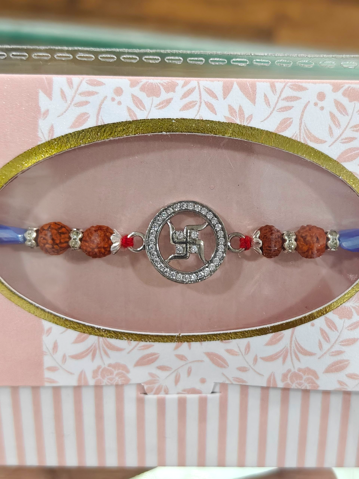 925 Silver Rakhi with Swastik Symbol