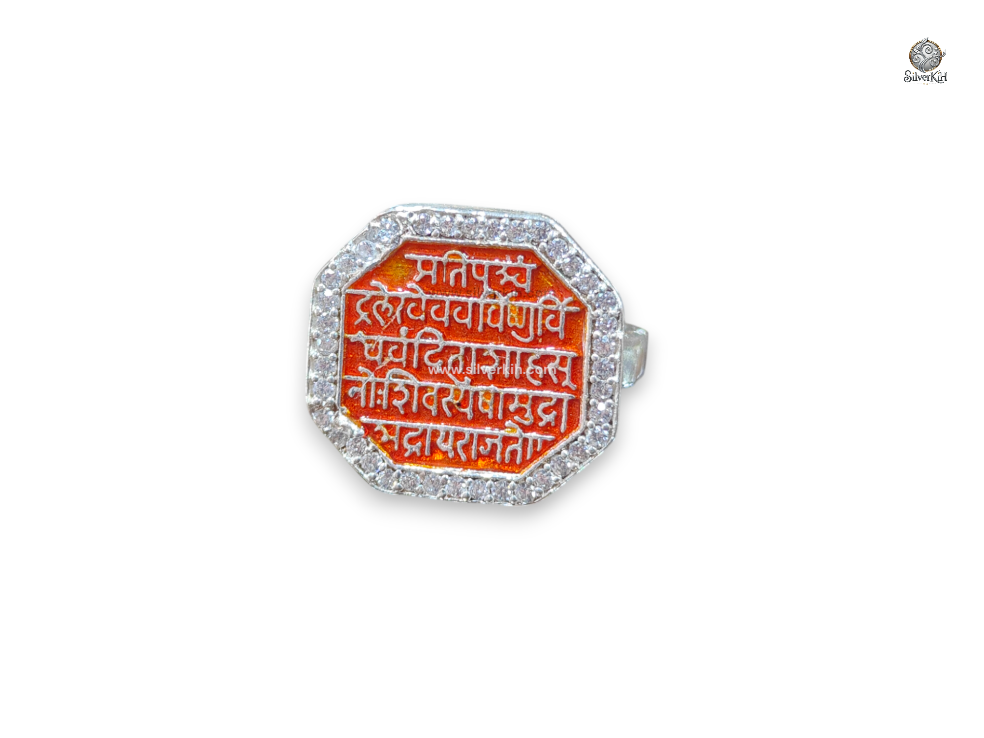 925 SILVER RAJMUDRA / SHIVMUDRA RING WITH STONES