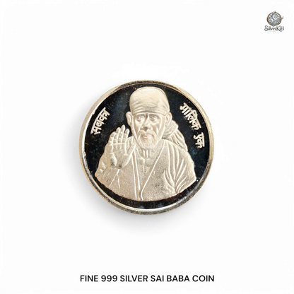 999 FINE SILVER SAI BABA COIN