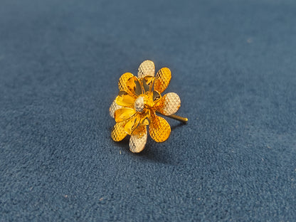 925 SILVER FLOWER WITH GOLD PLATING (SMALL SIZE)