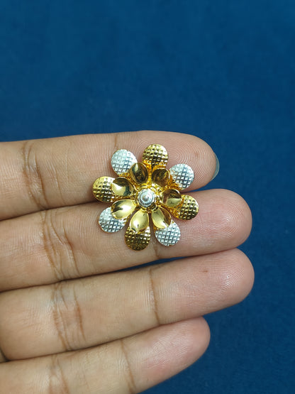 925 SILVER FLOWER WITH GOLD PLATING (SMALL SIZE)