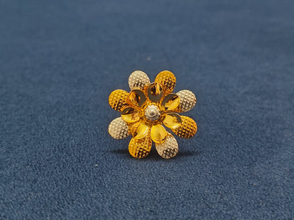 925 SILVER FLOWER WITH GOLD PLATING (SMALL SIZE)