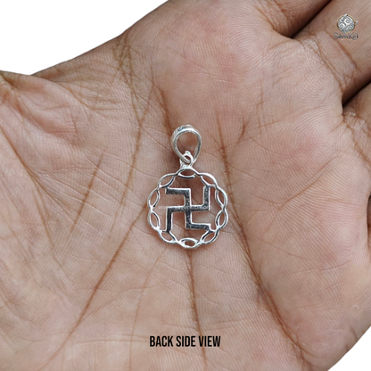Real 925 Silver Swastik Symbol Locket (Hindu Religion)