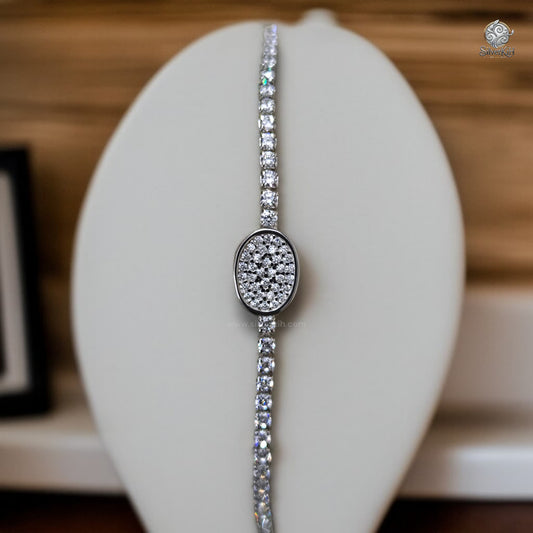 925 SILVER LADIES BRACELET WITH STONES